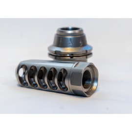 Muzzle brake and tuner with click adjustments