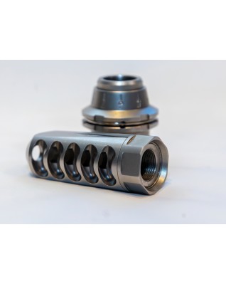 Muzzle brake and tuner with click adjustments